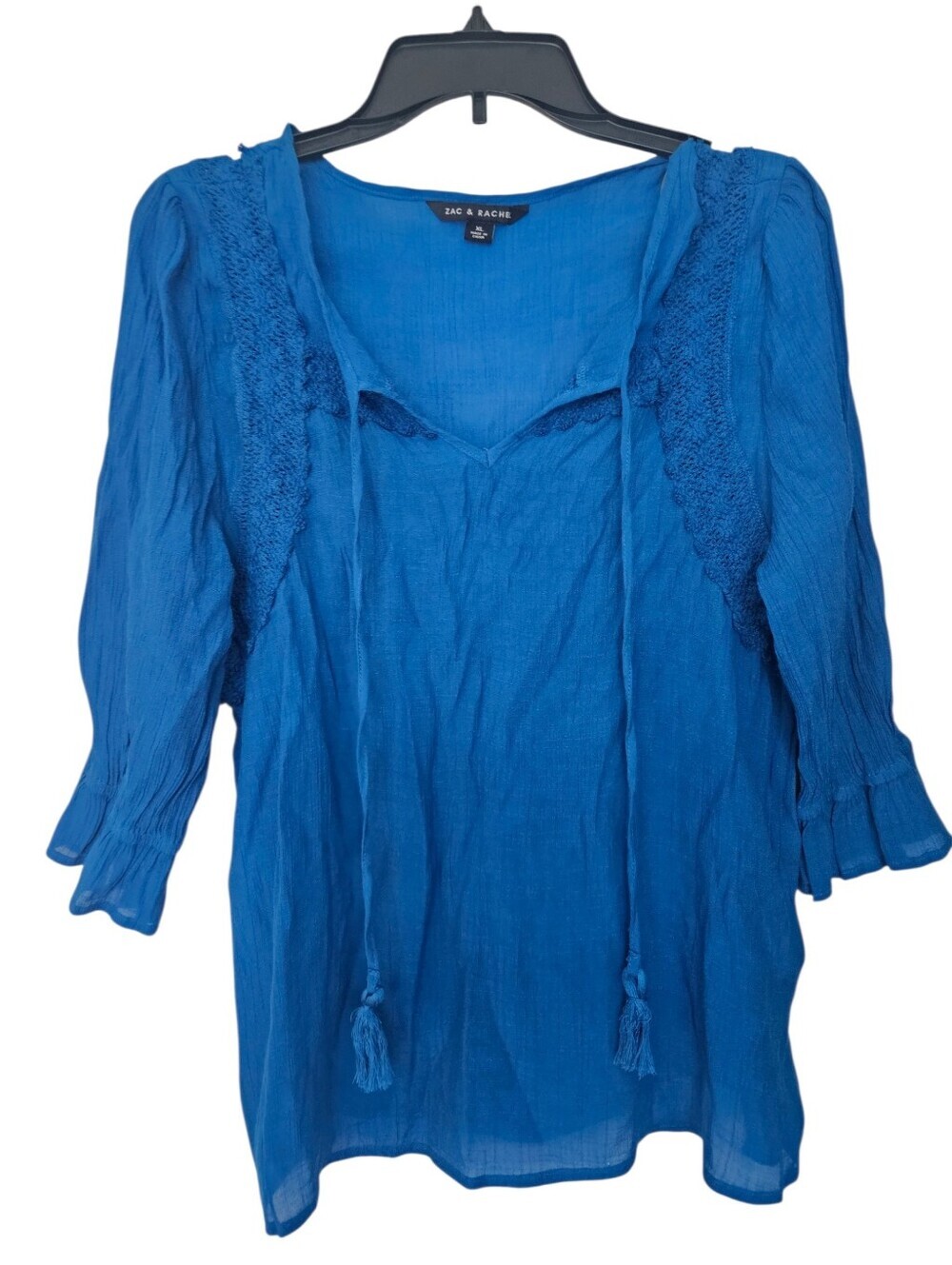 Zac & Rachel Peasant Blouse Women XL